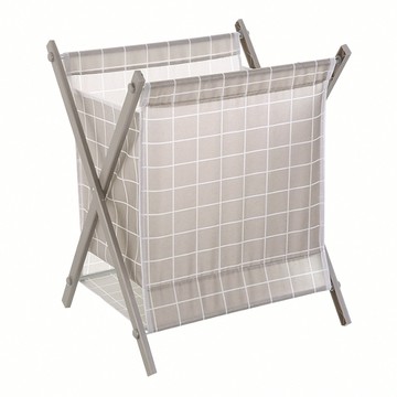 E.dot 北歐風輕巧可折疊洗衣收納籃  37 x 30 x 44.5cm  方格