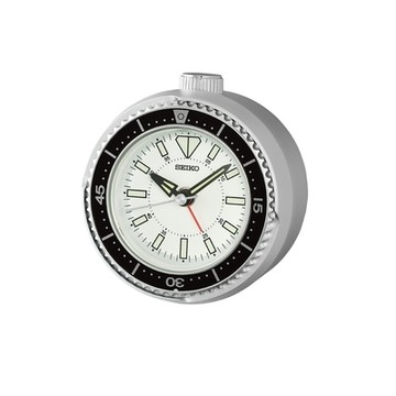 SEIKO 日本精工 白水鬼 滑動式秒針 貪睡 鬧鐘(QHE207S)白/10.4X9.7cm