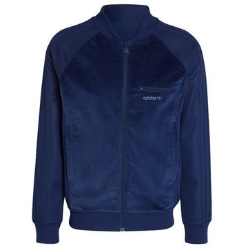 【下殺】Adidas 立領外套 男裝 胸前口袋 復古 藍【運動世界】IX9600