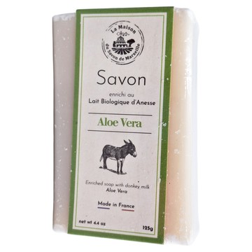 馬賽皂之家 滋潤蘆薈潤膚驢奶皂 125g 法國製造  1個