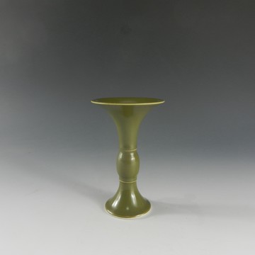 仿古瓷器 復古明萬歷風格 茶葉末釉花觚  當代工藝品 全手工古玩