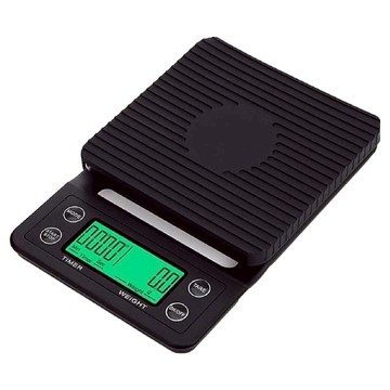 卡特屋 專業版手沖咖啡秤 3Kg/0.1g 附電池+隔熱墊  單一商品  1組