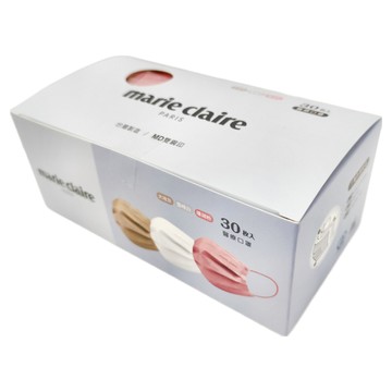 marie claire 美麗佳人 ONEDER 旺達棉品 美麗佳人平面成人口罩  1組  30片  混合顏色