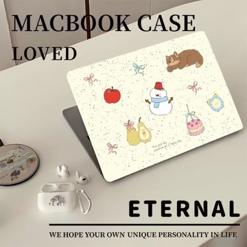 蘋果筆記本電腦殼適用于2024年新macbook保護殼Pro可愛卡通磨砂電腦保護套13寸16英寸防摔電腦外殼電腦保護殼