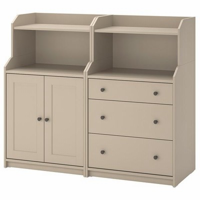 【IKEA/イケア/通販】HAUGA ハウガ 収納コンビネーション, ベージュ[4](19388690)