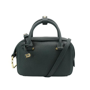 Delvaux 展示品 Cool Box Nano 粒面皮革金扣二用包(黑)