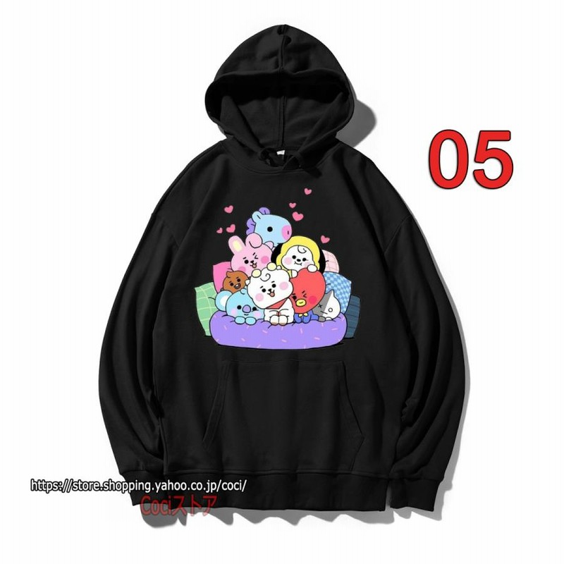 新品 BT21 パーカー 大人用 子供用 男女兼用 薄手 レディース メンズ