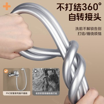 🚿【飛雕防爆耐高溫PVC花灑軟管】淋浴噴頭通用管｜浴霸連接管｜加厚PVC＋不鏽鋼接頭 耐熱防漏不爆管浴室通用規格