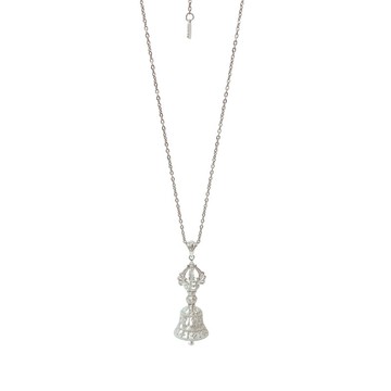 佛禪禮物之選 I 純銀金剛鈴吊墜項鍊 I 鈴心會發出甜美