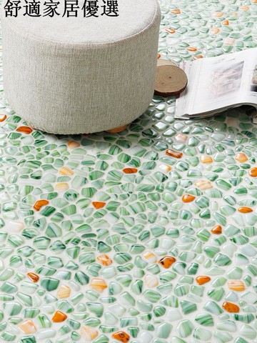 可開發票 量多可議價 玻璃自由石鵝卵石馬賽克瓷磚衛生間墻磚陽臺地磚廚衛背景墻腰線