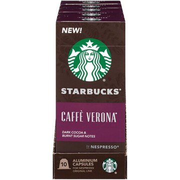 Starbucks Nespresso Coffee Caffe Verona 10 Single Serve Capsules