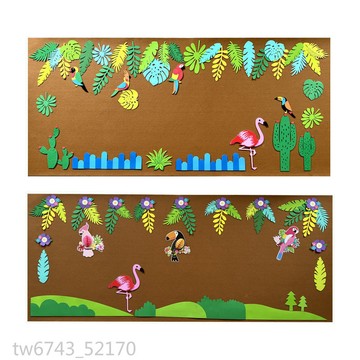教室佈置牆貼 幼儿園北歐ins裝潢牆上環創主題牆小學班級教室佈置立體森系牆貼