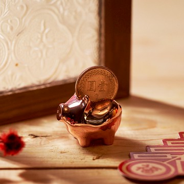 招財金豬 叄 玫瑰金