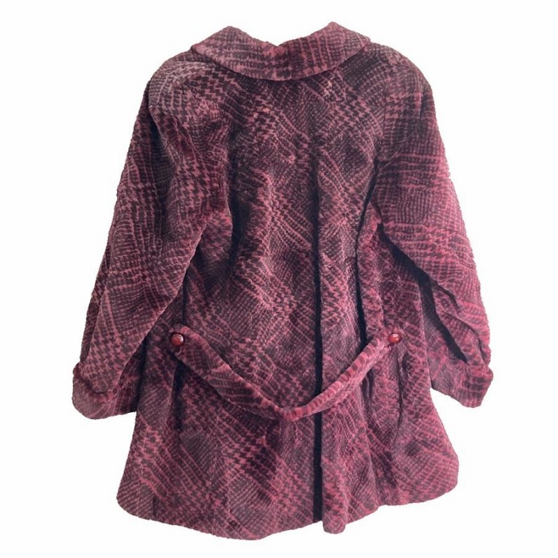 KIMIJIMA PARIS TOKYO キミジマ ミディアムコート ファーコート ワイン  