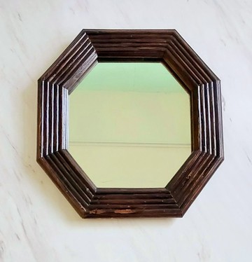 老歐洲 法式風格 實木條 八角鏡 43 41(30 28) 3.5cm