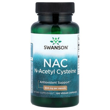 Swanson Vitamins, NAC，600 毫克，100 粒全素膠囊
