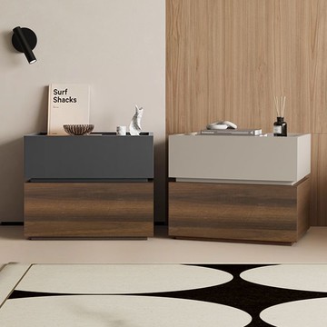 免運/可開票 快速出貨 床頭櫃 邊櫃 床頭櫃簡約現代臥室小型儲物櫃積木款床頭收納櫃方形輕奢風床邊櫃