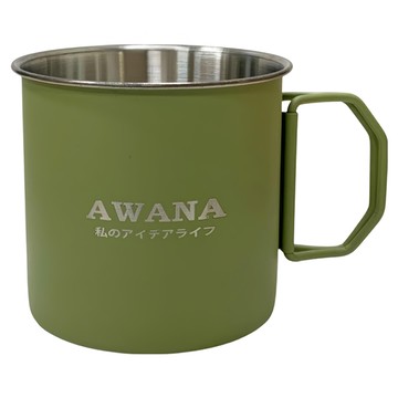 AWANA 戶外不鏽鋼折疊杯 AK-350 350ml  1個  綠色