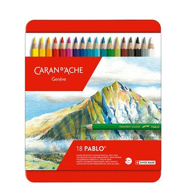 瑞士Caran dAche卡達 專家級PABLO油性18色彩色鉛筆*666.318【APP滿額下單10%點數(單一帳號最高5000點)】1/31止