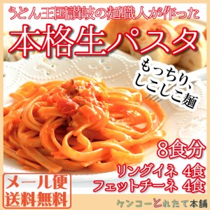 生パスタ8食セット800g(フェットチーネ200g×2袋・リングイネ200g×2袋) 送料無料 メール便