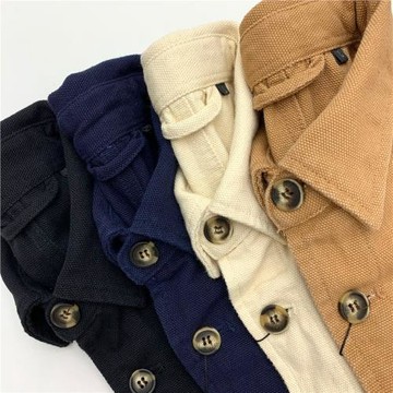 阿美咔嘰重磅帆布工裝夾克男純棉水洗美式復古懷舊大碼寬松外套秋