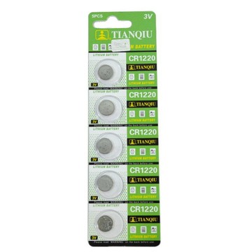 環保型鈕扣電池/水銀電池CR1220發光眼鏡飾品專用3V(一卡5顆)~不拆售【GQ203】 123便利屋
