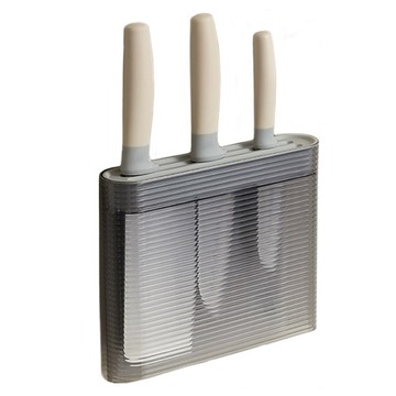 Monaco Olive 免鑽孔黏貼式半透明安全刀架  1個  灰色