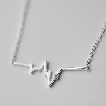 925純銀項鍊 吊墜-韓版百搭清新簡約母親節情人節生日禮物女飾品73gj10【獨家進口】【米蘭精品】