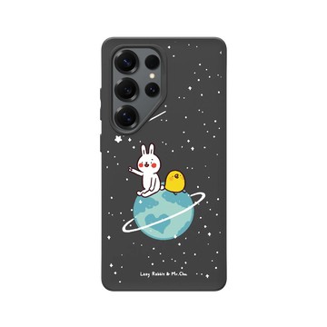 Galaxy S25 Ultra SolidSuit 黑 - 懶散兔與啾先生 Lazy Rabbit and Mr.Chu - 小宇宙
