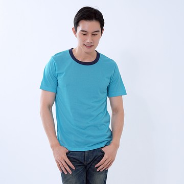 【遊遍天下】MIT男款透氣吸排抗UV速乾圓領衫GS2011水藍