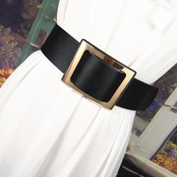 新品腰封 春夏百搭無孔顯瘦束腰裝飾時尚皮帶 6公分寬腰帶女