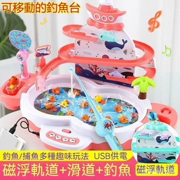 釣魚玩具 電動釣魚玩具 贈釣竿 釣竿玩具 室內釣魚玩具組 釣魚旋轉盤 兒童釣魚臺 兒童益智早敎玩具 親子互動玩具生日禮物