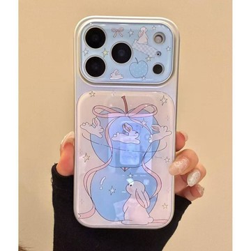 藍兔適用蘋果17AIR/16PROMAX手機殼15PLUS大視窗14iPhone13套