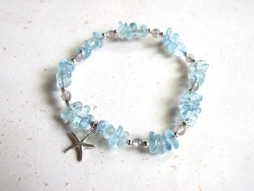 海水藍寶 拉長石 925純銀飾【漂浮海星】冷靜大腦 解除疑惑