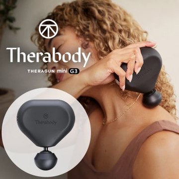 THERAGUN G3 mini3 專業超智能迷你便攜筋膜槍 (3款按摩頭/10mm振幅/9kg推力) 霧光黑