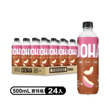 【OOHA】氣泡飲 水蜜桃烏龍茶 寶特瓶500ml x24入/箱