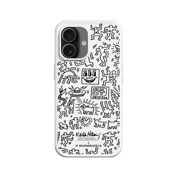iPhone 17 SolidX 白 - Keith Haring - Line Art