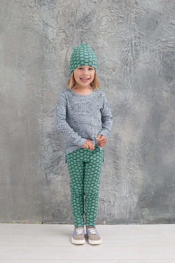 2014 秋冬 nosweet 灰色網狀線條長袖有機棉上衣