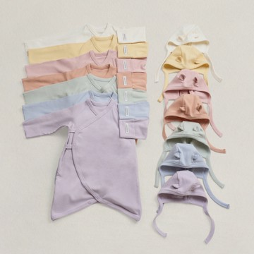 peekaboo 牛奶糖新生兒連身衣套裝【現貨+預購】附帽子 蝴蝶衣 新生兒衣服 嬰兒衣服 寶寶衣服 嬰兒帽子 韓國童裝