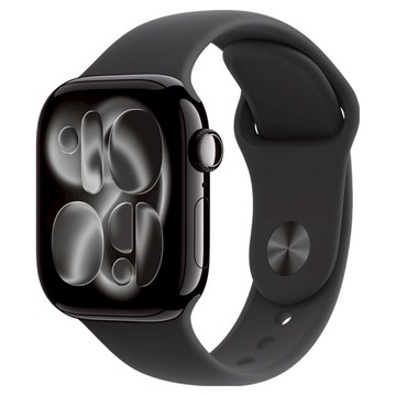 Apple 2025 Apple Watch S11 曜石黑色鋁金屬 + M/L黑色運動型錶帶  42mm  黑色  GPS