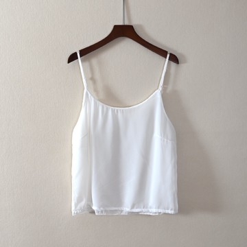 女裝純色百搭雙層雪紡衫吊帶背心上衣服顯瘦氣質潮