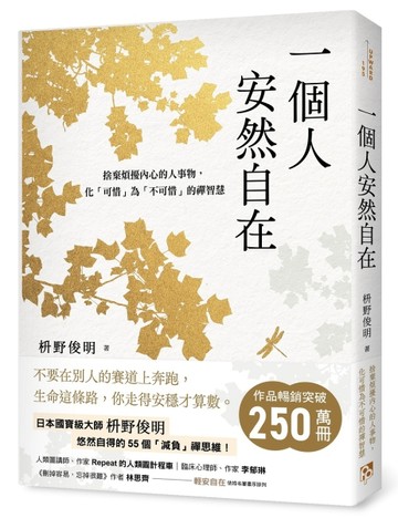 一個人安然自在：捨棄煩擾內心的人事物，化「可惜」為「不可惜」的禪智慧