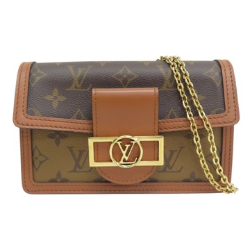 【二手名牌BRAND OFF】LOUIS VUITTON LV 路易威登 棕色 原花帆布 Dauphine 肩背包 M68746