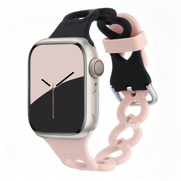 愛心環 透氣硅膠 錶帶 適用 蘋果 Apple watch 錶帶 S11 10 9 8 SE 45 46 42 44mm