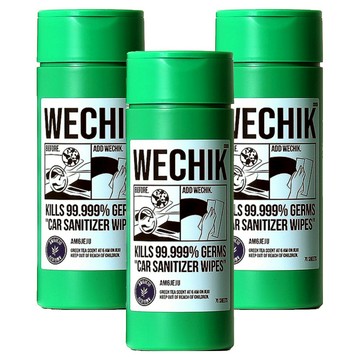 wechik 車用殺菌消毒濕紙巾  70個裝  3個