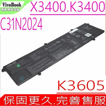ASUS C31N2024 電池 華碩 X3400 K3400 K3605 X3400PA X3400PH K3400PA K3400PH K3605VC K3605ZC K3605ZF K3605ZV 0B200-04070000
