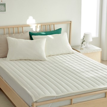 LaMonte 防滑固定帶床墊 韓國製造  乳霜  Q