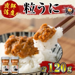 akune-2-9 粒うに(60g×2瓶) 国産 魚介 海産物 おつまみ おかず 海鮮丼 冷蔵配送 鹿児島県産 阿久根市産 2-9