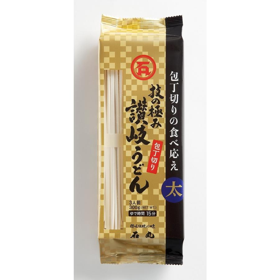 石丸製麺　技の極み　讃岐うどん包丁切り ３００ｇ　まとめ買い（×12）