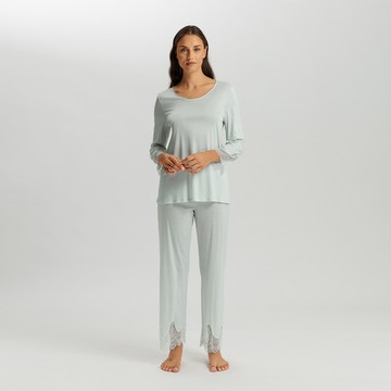 【HANRO】Melia長袖成套家居服 XS-L (水晶綠)